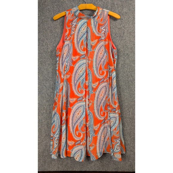 Robbie Bee Dresses & Skirts - Signature by Robbie Bee Coral Paisley Halter Neck Dress Sleeveless Cocktail Boho